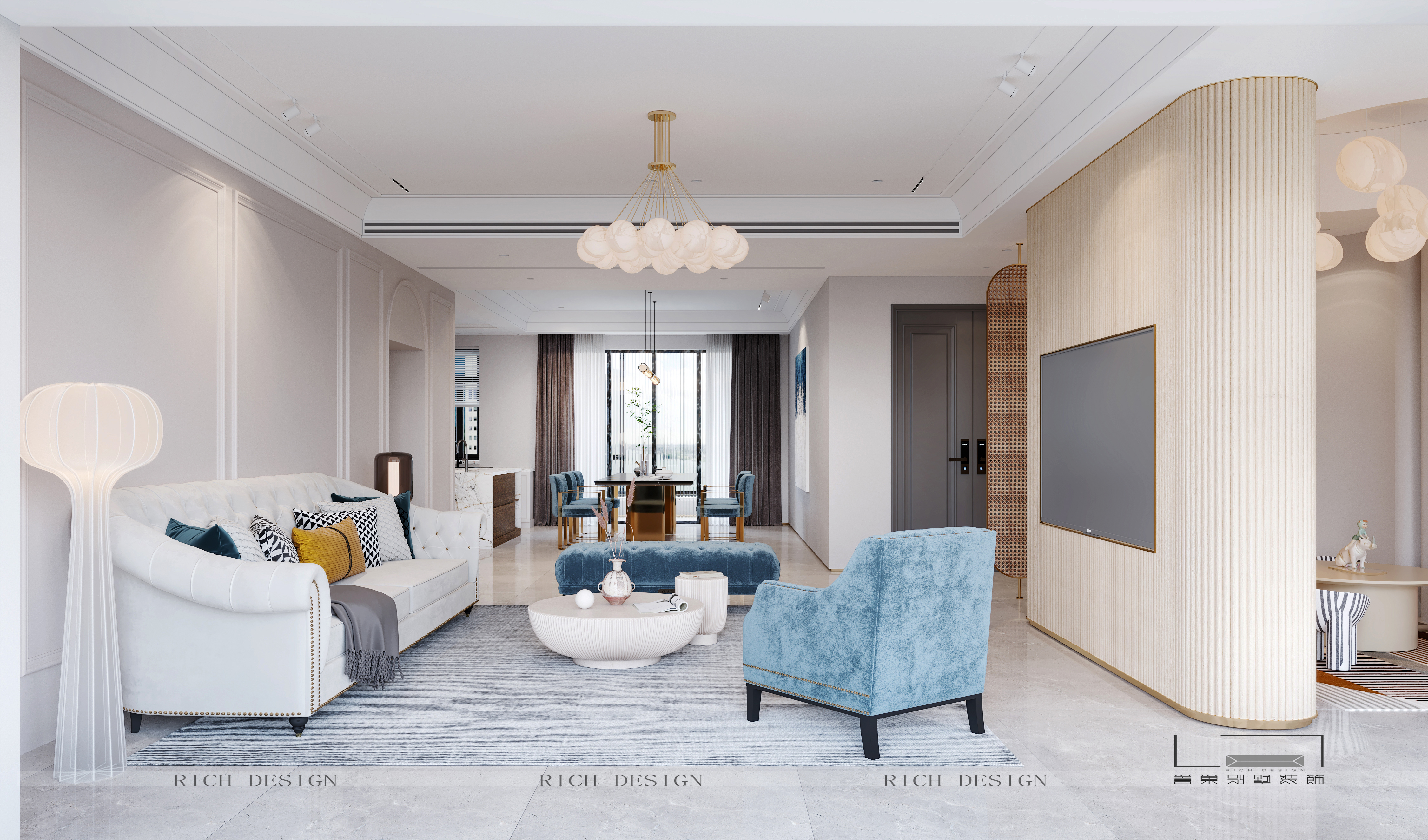 YUCHAO | 280 m2極致私宅，演繹現(xiàn)代簡歐