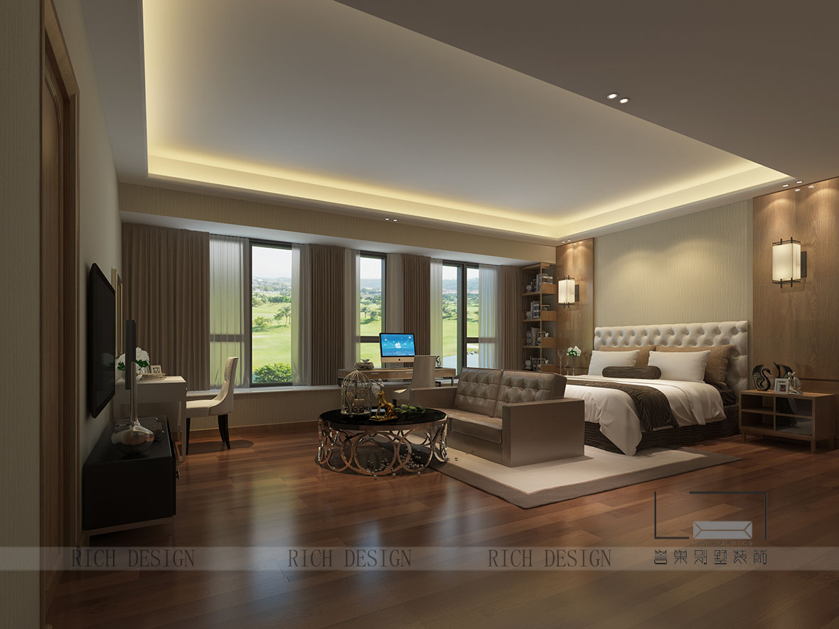 蘭江山第別墅歐式主臥裝修設計效果圖