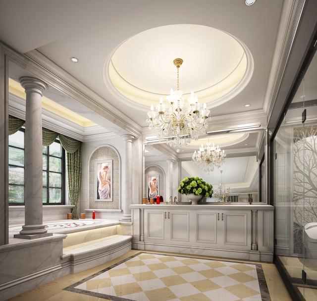 別墅歐式衛(wèi)浴裝修 別墅歐式衛(wèi)浴裝修欣賞圖