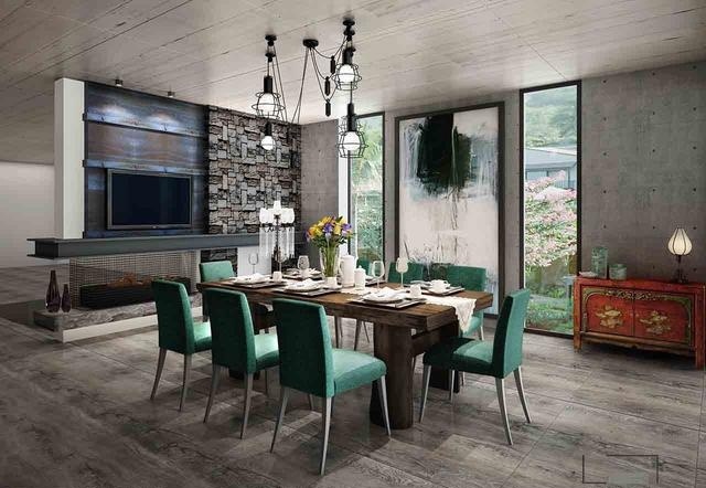 別墅現(xiàn)代地下室餐廳裝修設計欣賞圖