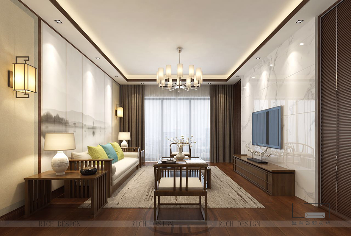 博林天瑞別墅中式客廳裝修設(shè)計 博林天瑞別墅中式客廳裝修設(shè)計