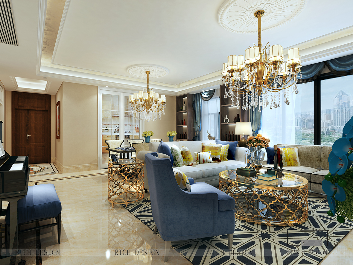 壹方中心客廳裝飾效果圖 壹方中心現(xiàn)代別墅客廳裝飾效果圖