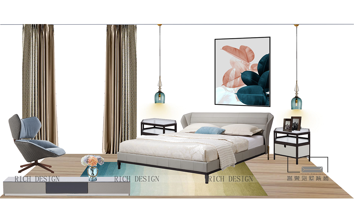壹方中心主臥軟裝設(shè)計(jì) 壹方中心主臥軟裝設(shè)計(jì)