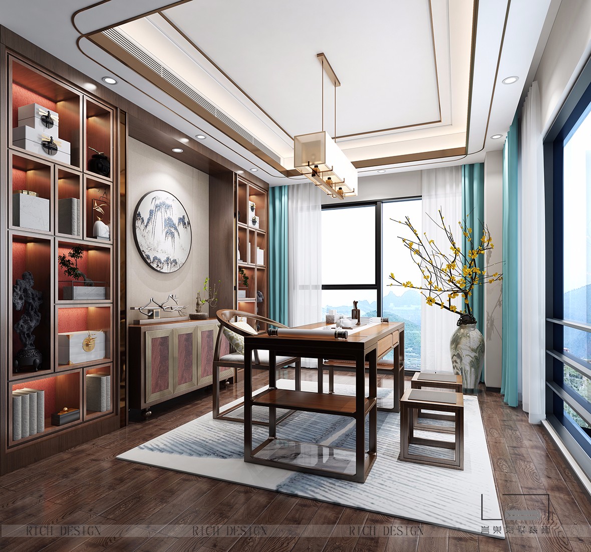 拾樂(lè)府中式書(shū)房裝飾效果圖 拾樂(lè)府中式書(shū)房裝飾效果圖