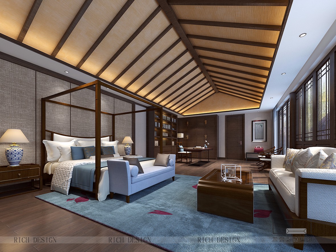 英德四合院中式主人房裝飾效果圖 英德四合院中式主人房裝飾效果圖