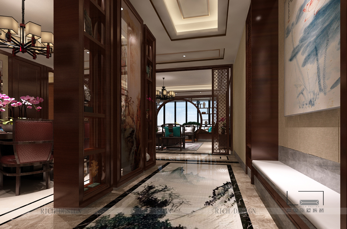 中式過(guò)道裝飾設(shè)計(jì)效果圖 中式過(guò)道裝飾設(shè)計(jì)效果圖