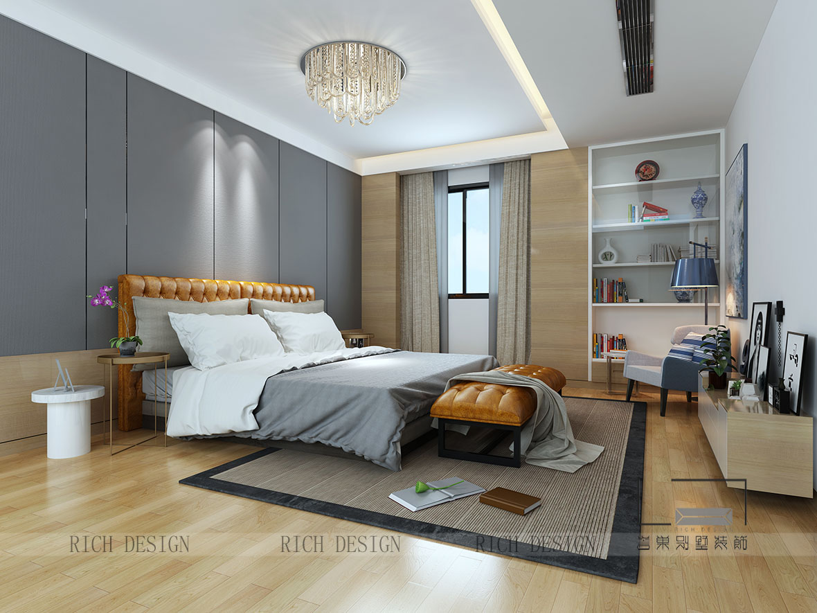 熙園別墅現(xiàn)代主臥裝修效果圖 熙園別墅現(xiàn)代主臥裝修效果圖