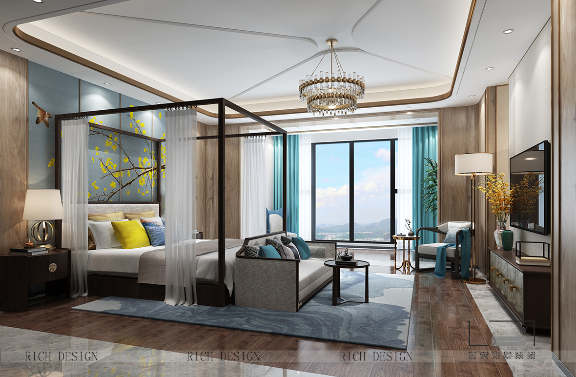 拾樂(lè)府中式別墅主臥裝修效果圖 拾樂(lè)府中式別墅主臥裝修效果圖