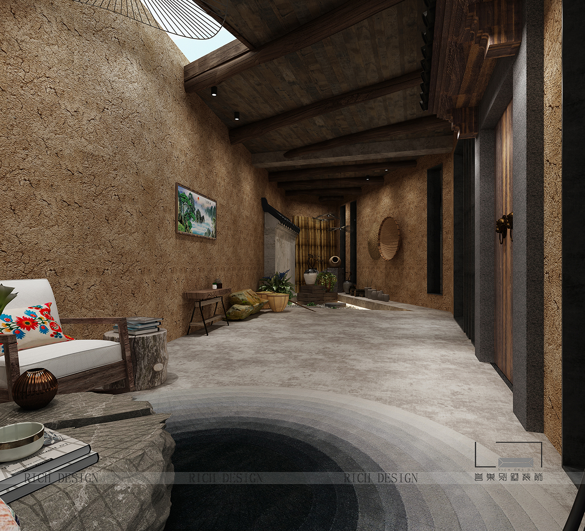 墻院一角效果圖 墻院一角效果圖