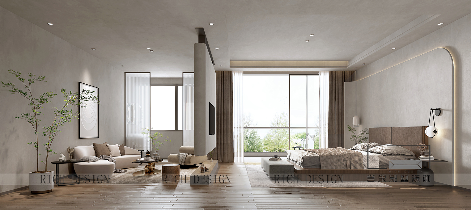 侘寂風--傳麒山主臥效果圖 侘寂風--傳麒山主臥效果圖